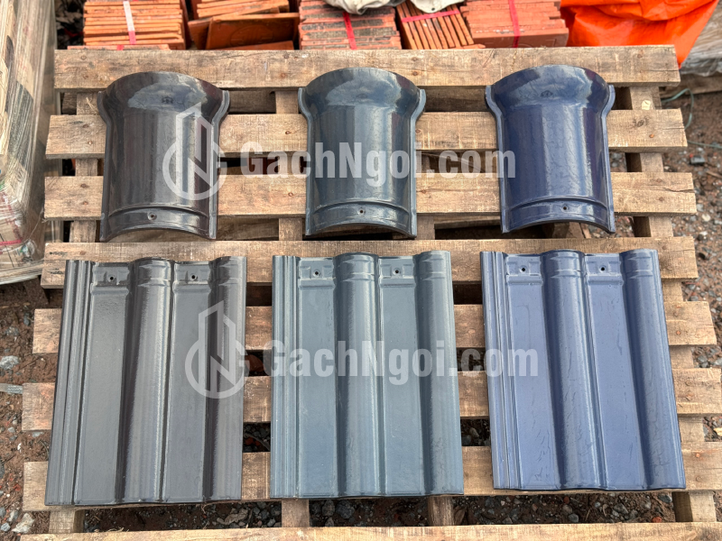 Ngói rìa tráng men Viglacera Thăng Long đỏ 09