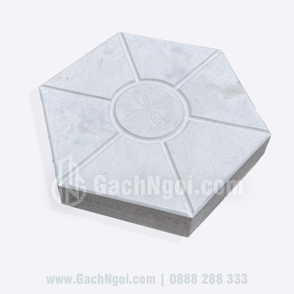 Gạch Lát Vỉa Hè Lục Giác Bóng Xám Ghi